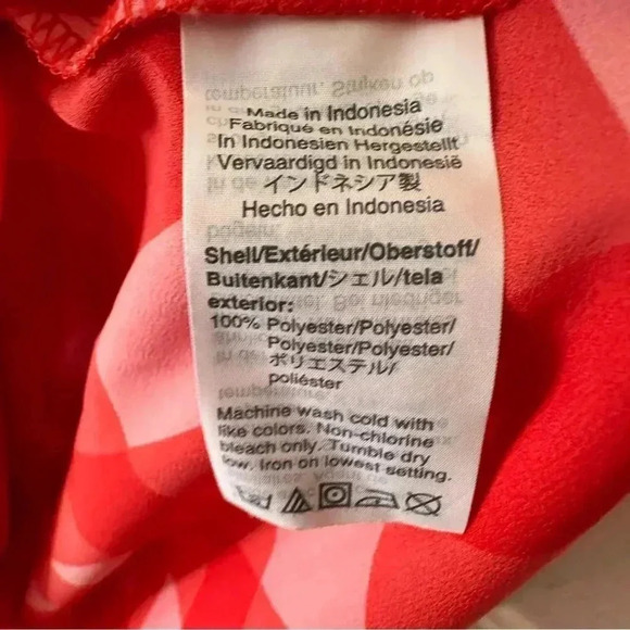 J. Crew || Gingham Tie-neck Tank Shell Halter Top Blouse Red Pink 0 - Picture 4 of 4